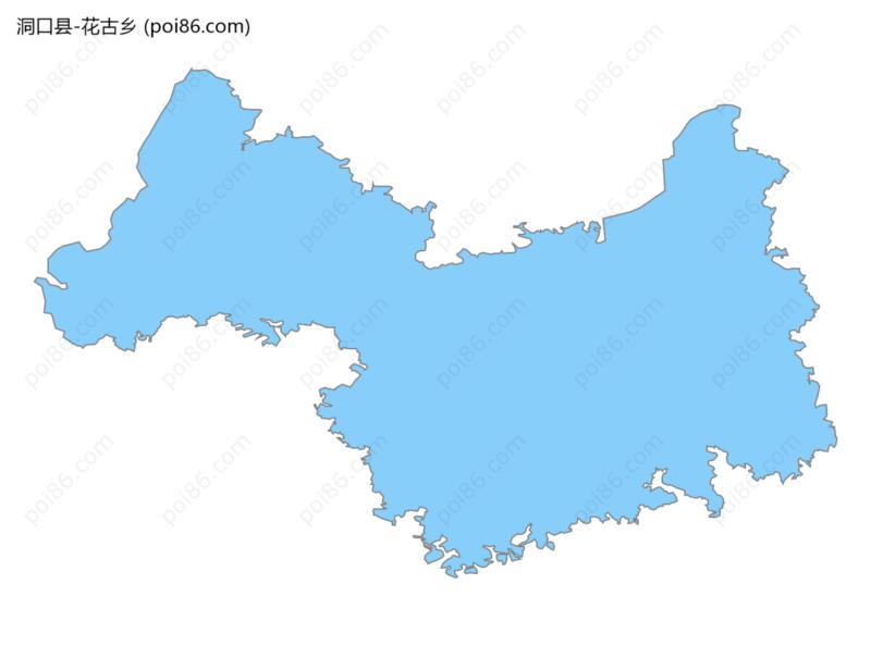 花古乡边界地图