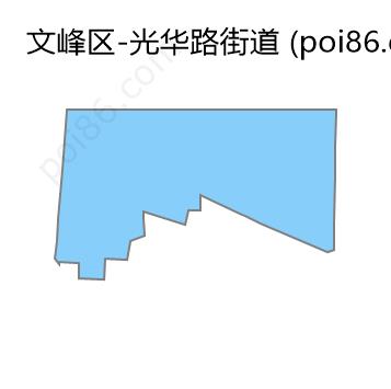 光华路街道边界地图