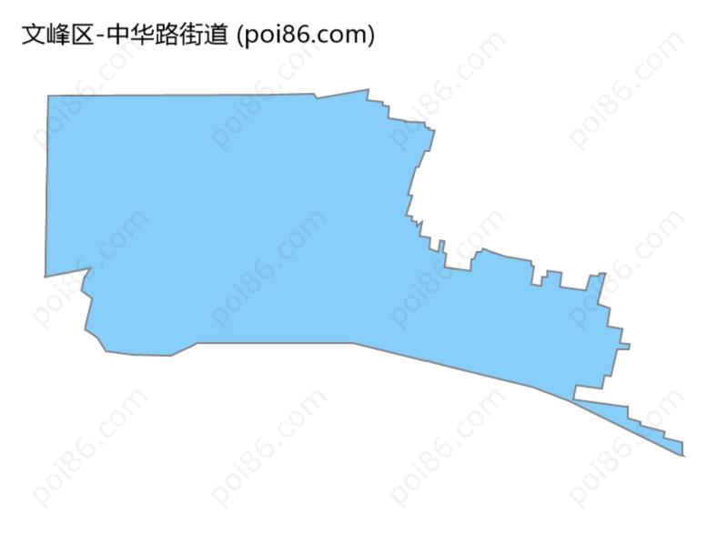 中华路街道边界地图