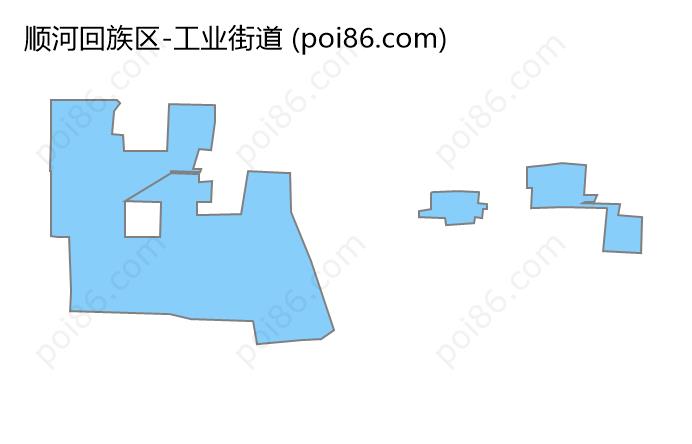 工业街道边界地图