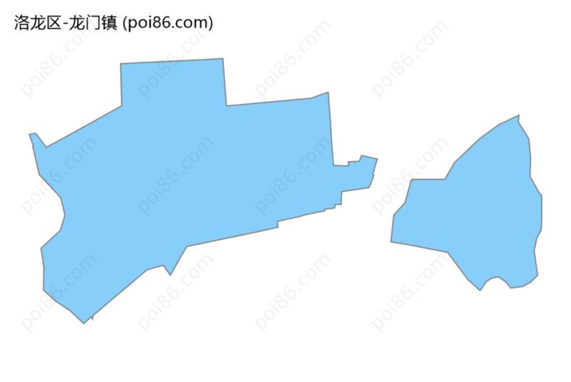 龙门镇边界地图