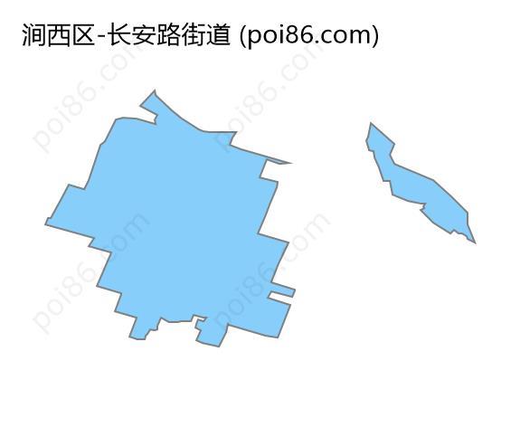 长安路街道边界地图