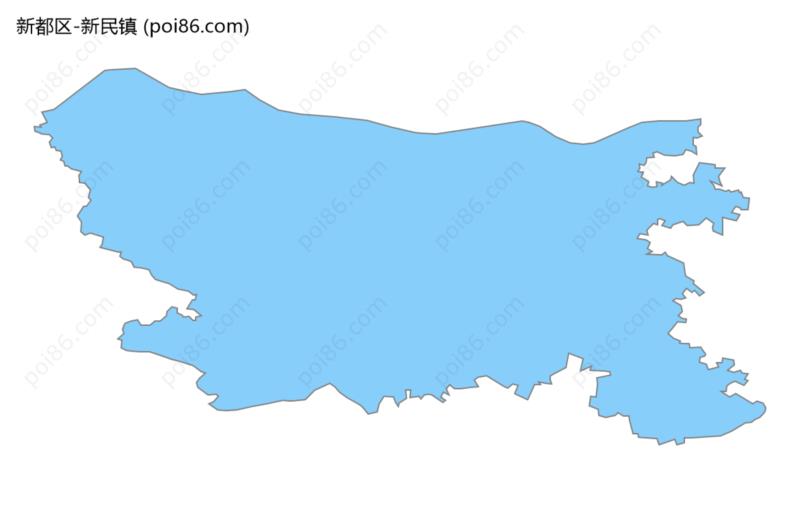 新民镇边界地图