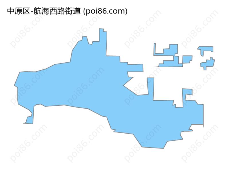 航海西路街道边界地图