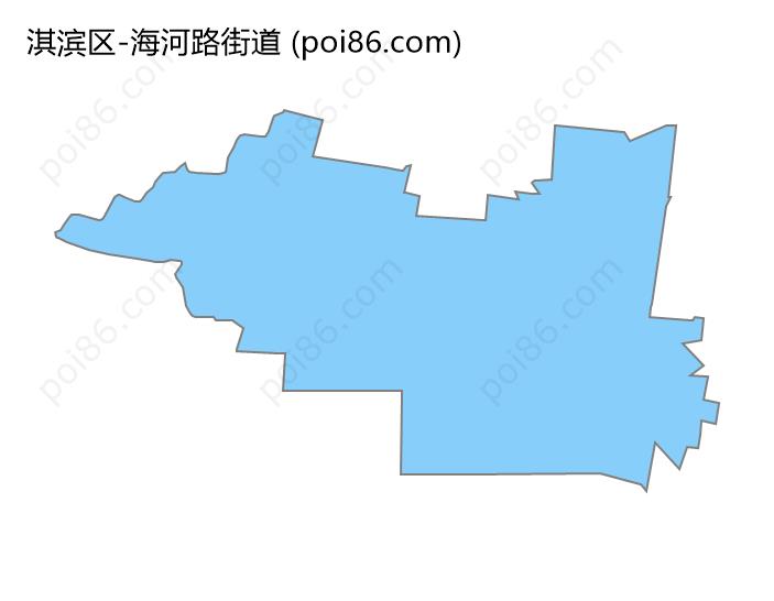 海河路街道边界地图