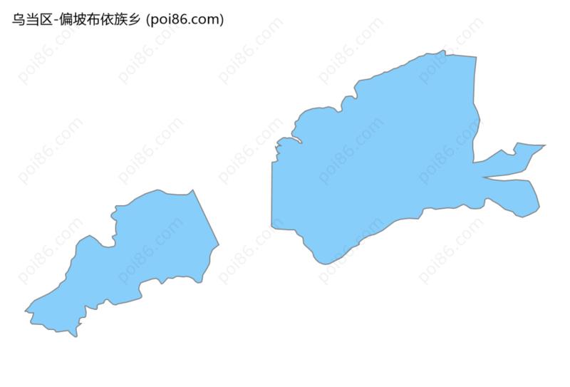 偏坡布依族乡边界地图