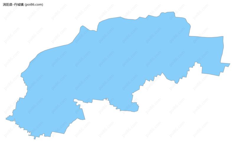 丹城镇边界地图