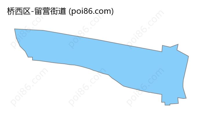 留营街道边界地图