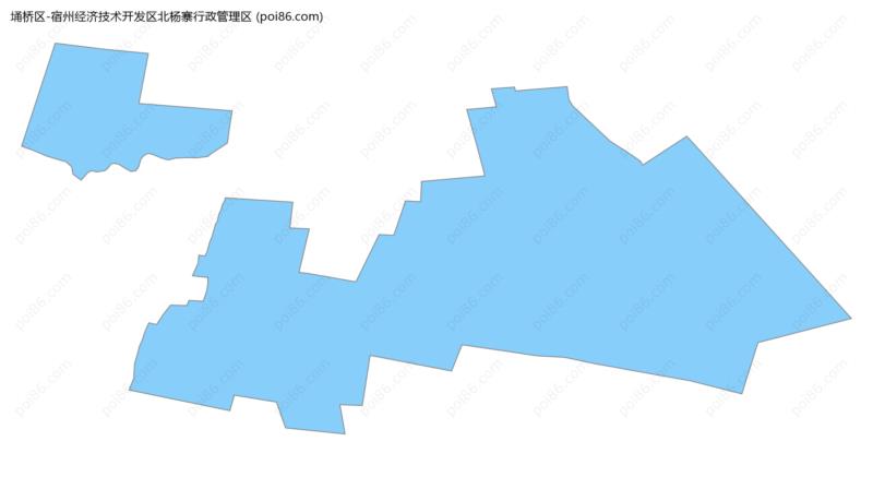 宿州经济技术开发区北杨寨行政管理区边界地图