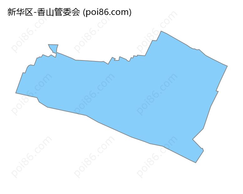 香山管委会边界地图