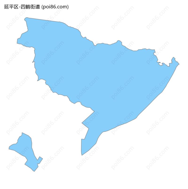 四鹤街道边界地图