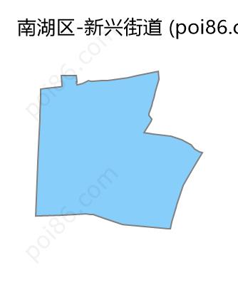 新兴街道边界地图