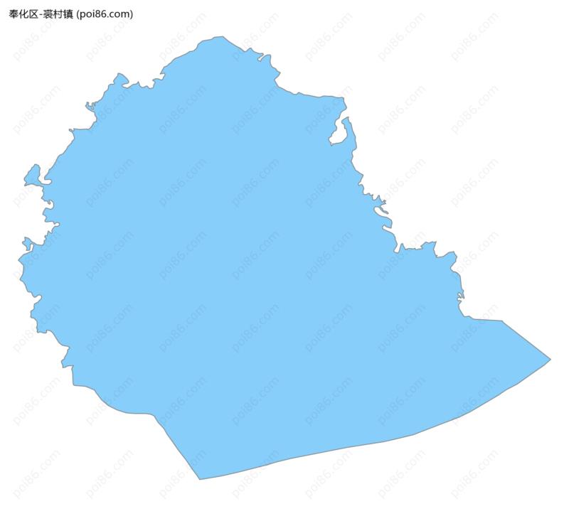 裘村镇边界地图