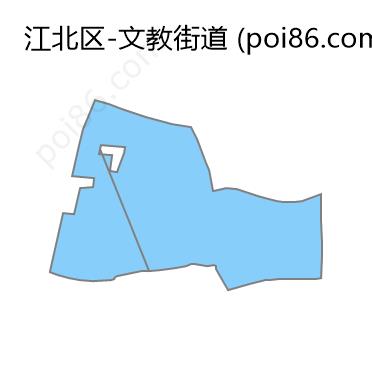 文教街道边界地图