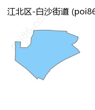 白沙街道边界地图