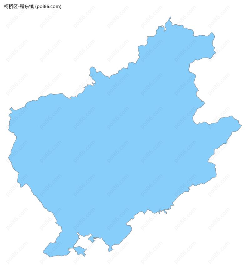 稽东镇边界地图