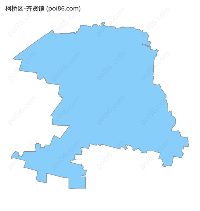 齐贤镇边界地图