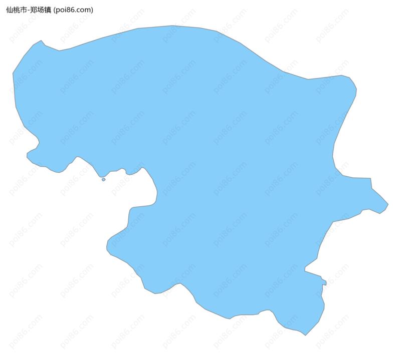 郑场镇边界地图