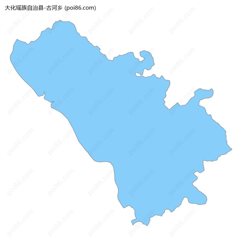 古河乡边界地图