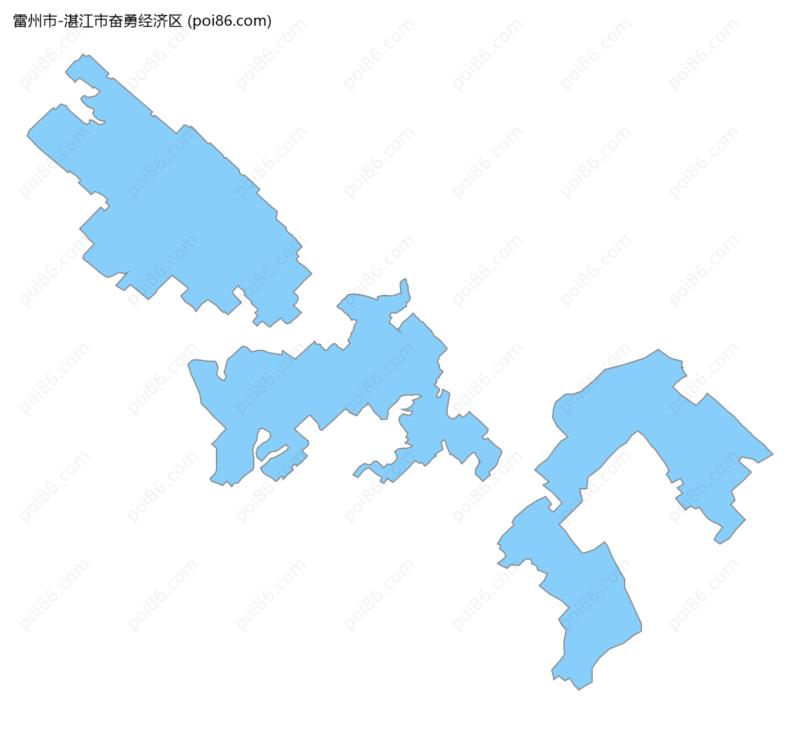 湛江市奋勇经济区边界地图