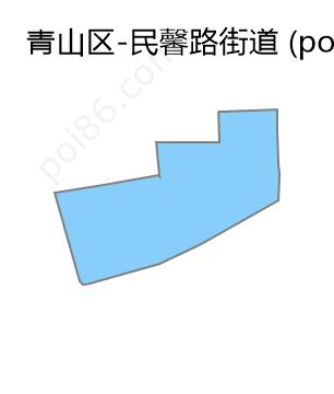 民馨路街道边界地图