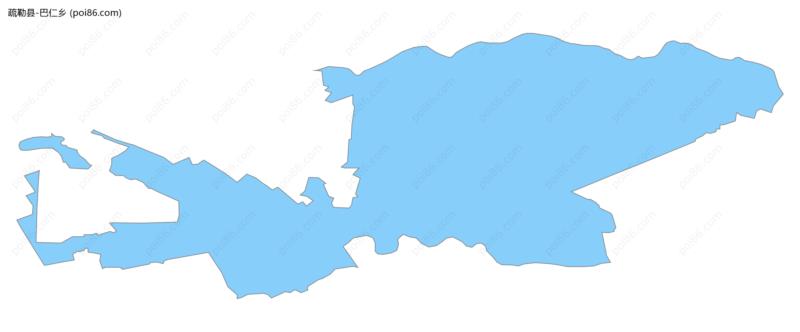 巴仁乡边界地图