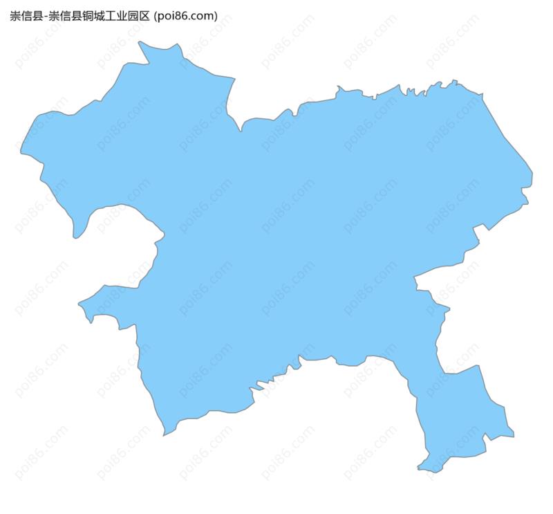 崇信县铜城工业园区边界地图