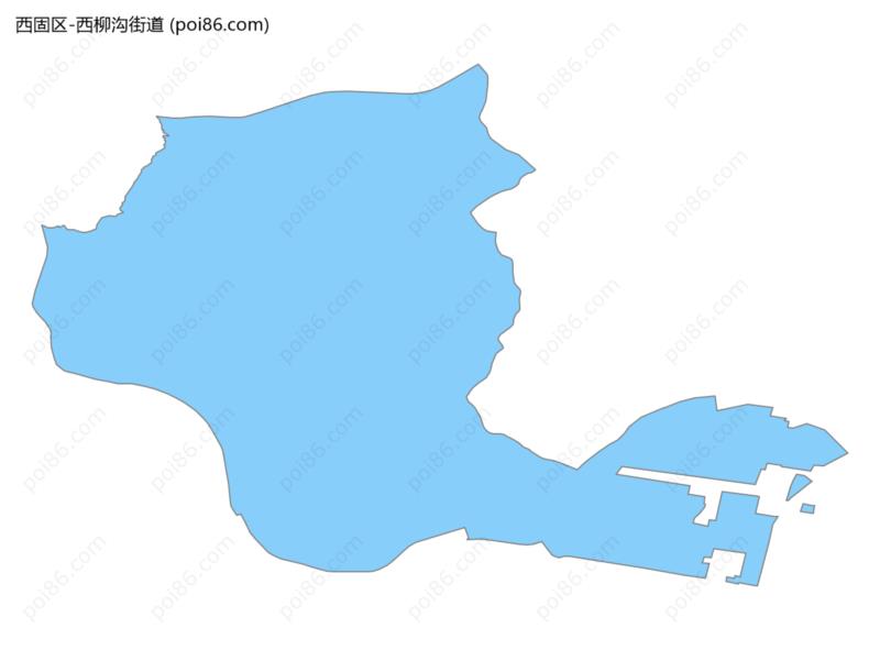 西柳沟街道边界地图