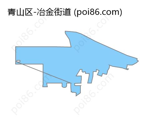 冶金街道边界地图