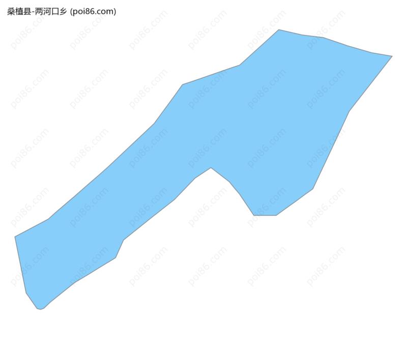 两河口乡边界地图