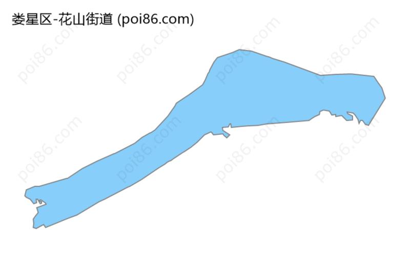 花山街道边界地图