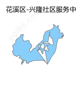 兴隆社区服务中心边界地图