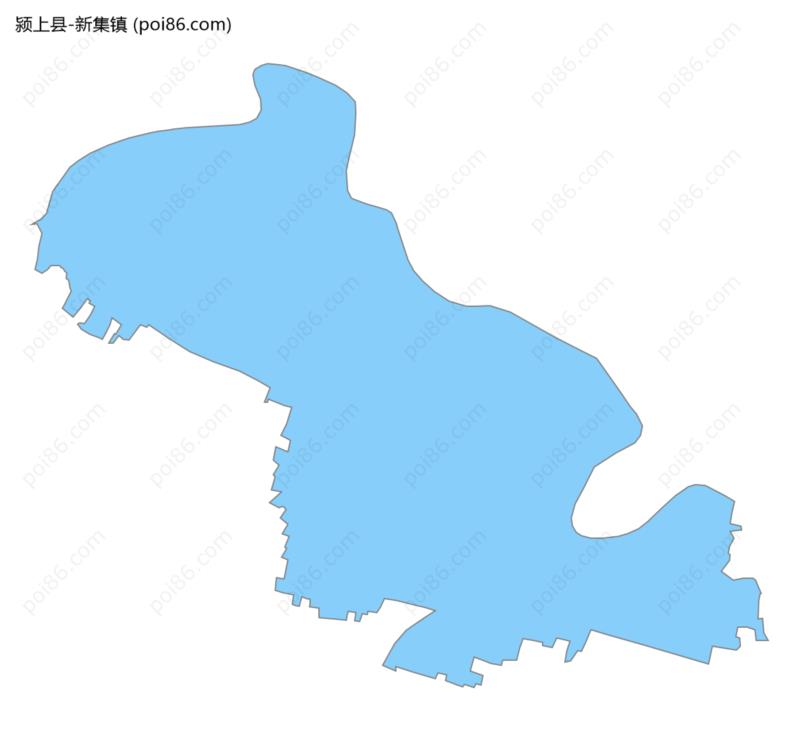 新集镇边界地图