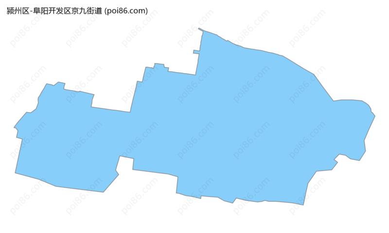 阜阳开发区京九街道边界地图