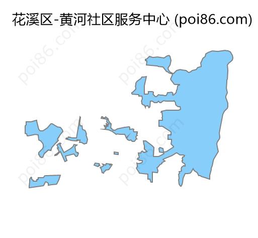 黄河社区服务中心边界地图