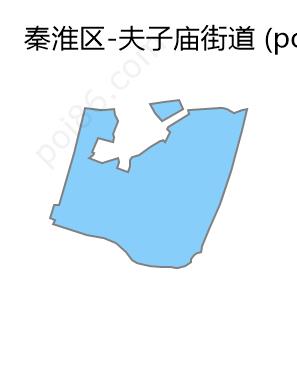 夫子庙街道边界地图