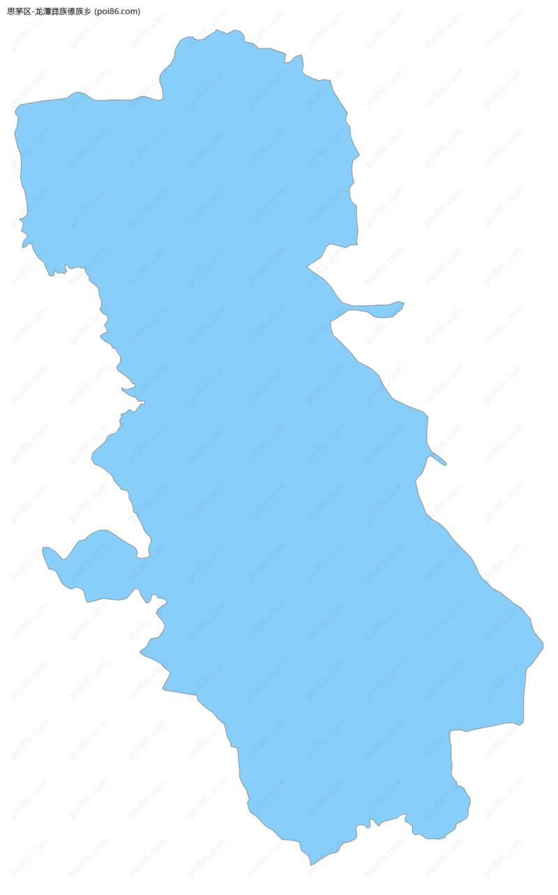 龙潭彝族傣族乡边界地图