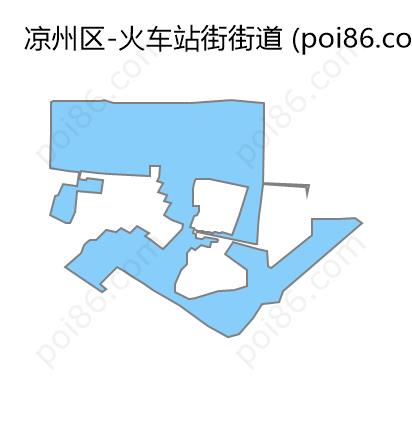 火车站街街道边界地图