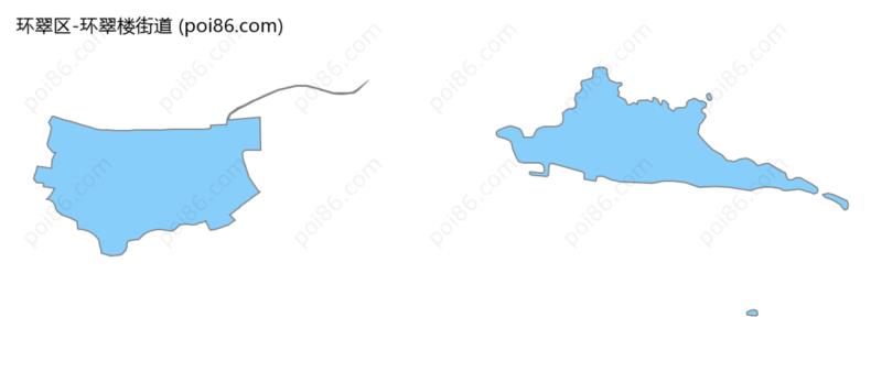 环翠楼街道边界地图