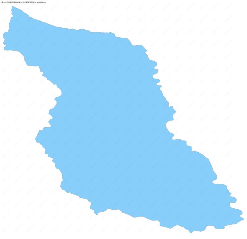 杜拉尔鄂温克民族乡边界地图