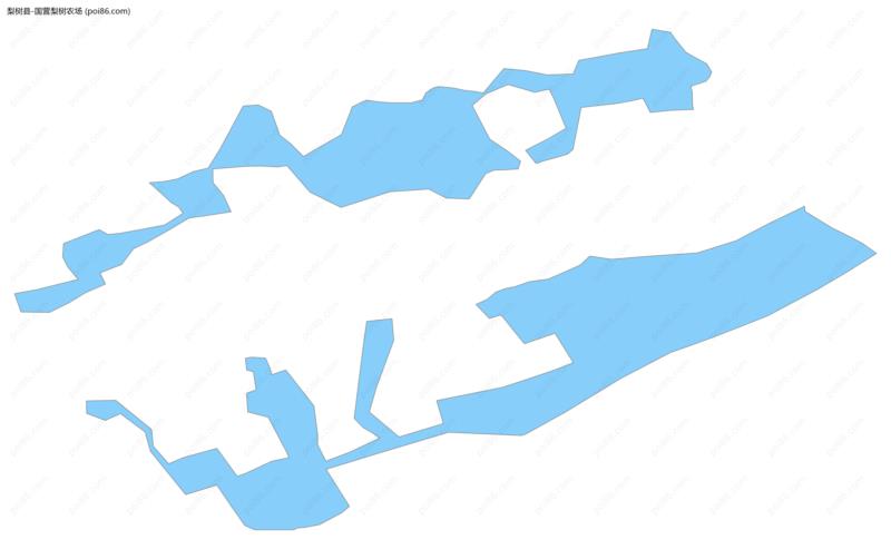 国营梨树农场边界地图