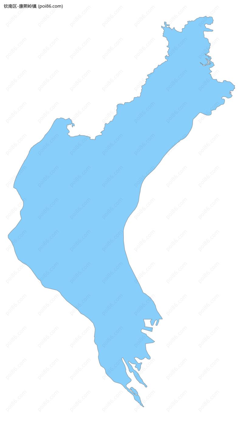 康熙岭镇边界地图