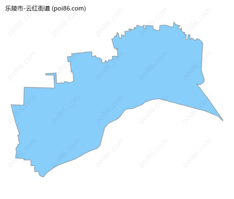 云红街道边界地图