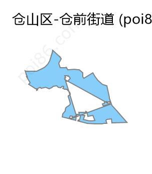 仓前街道边界地图