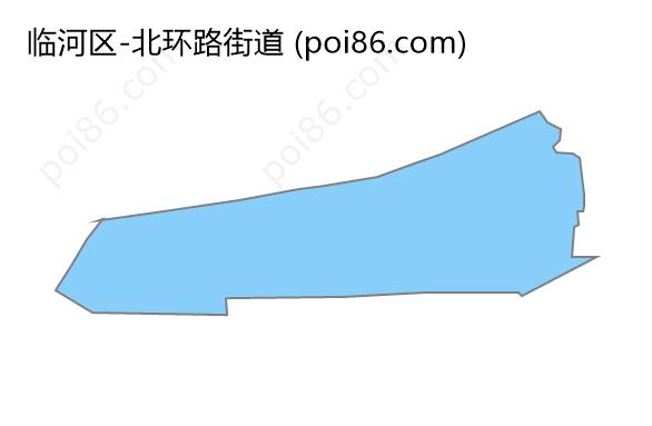 北环路街道边界地图