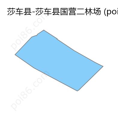 莎车县国营二林场边界地图