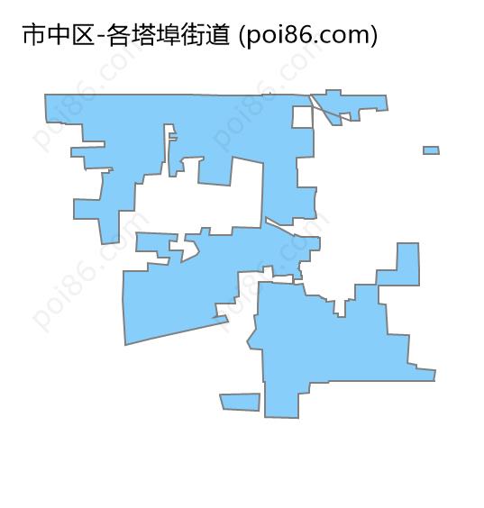 各塔埠街道边界地图