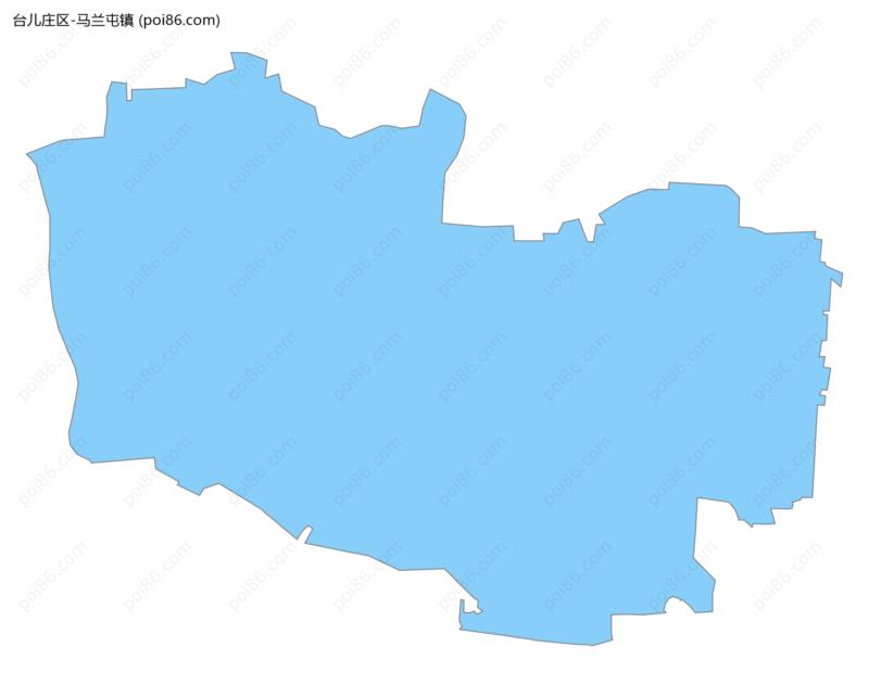 马兰屯镇边界地图