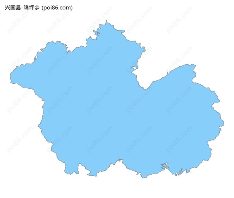 隆坪乡边界地图