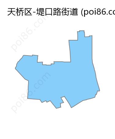 堤口路街道边界地图